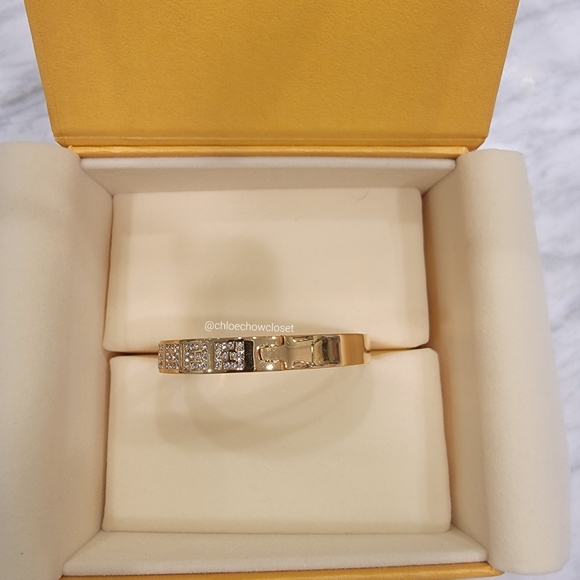 FENDI FF GOLD CRSYTAL BRACELET - Picture 5 of 6